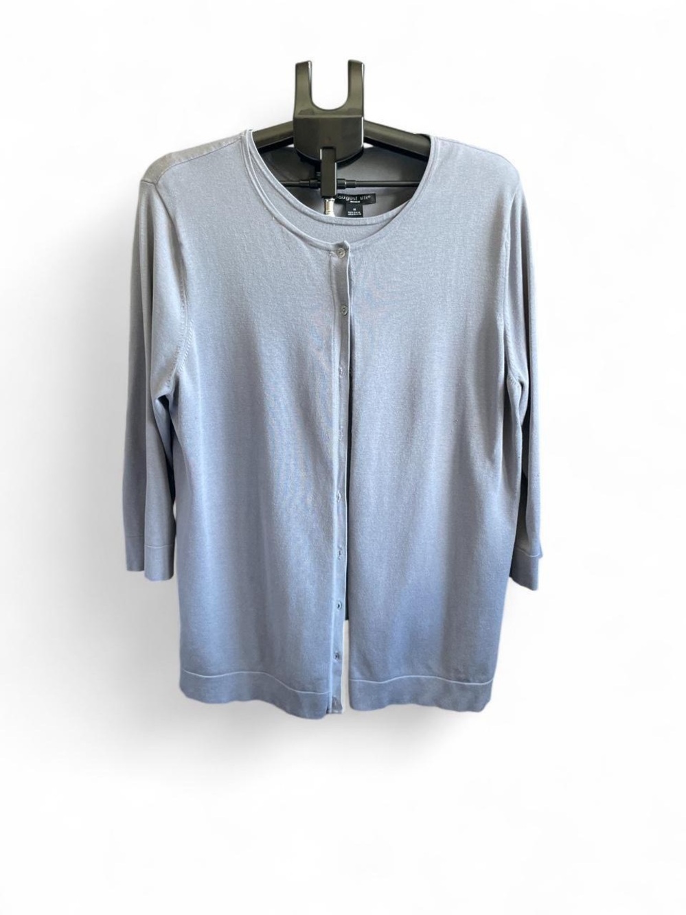 Light Blue Button-Front Women's Cardigan Sweater Set